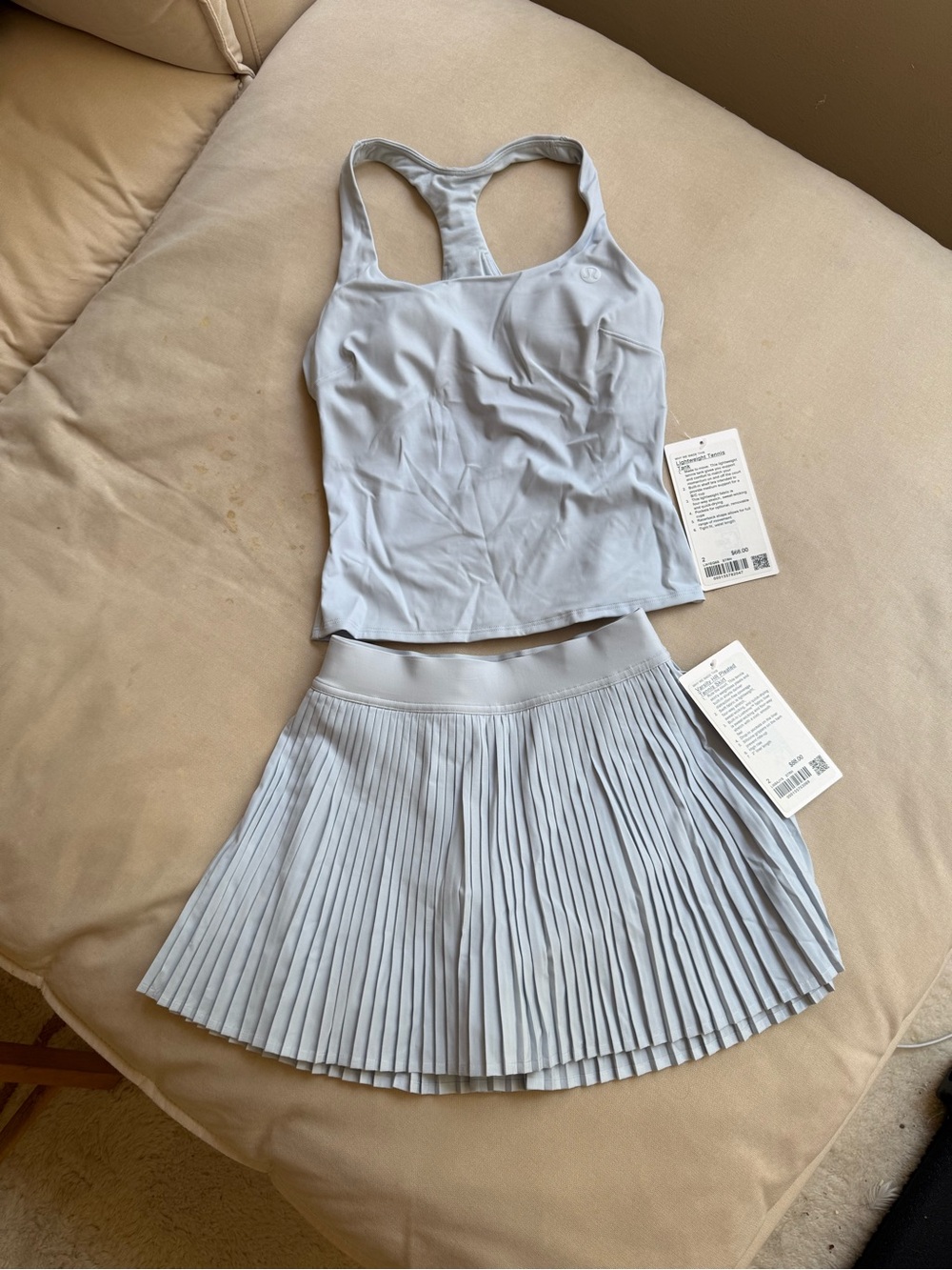 Lululemon light baby blue set NWT